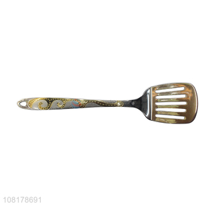 New design silver stainless steel slotted spatula