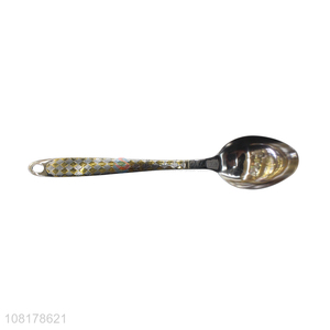 Yiwu wholesale stainless steel pointed spoon for dinner