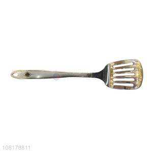 China supplier stainless steel long handle slotted spatula
