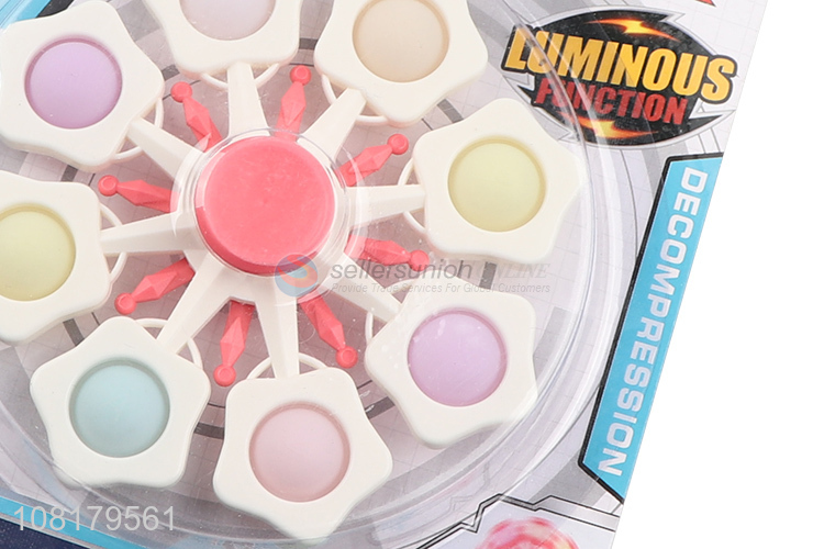 New design creative luminous fidget gyro spinner toys for kids