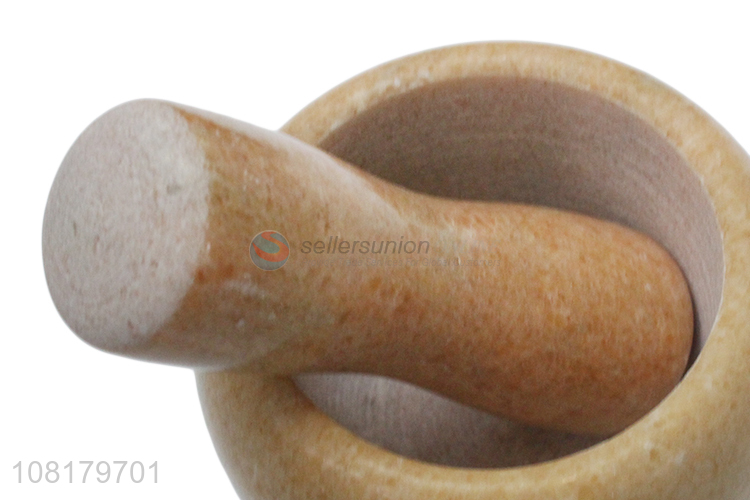Yiwu market marble stone mortar and pestle set stone grinder