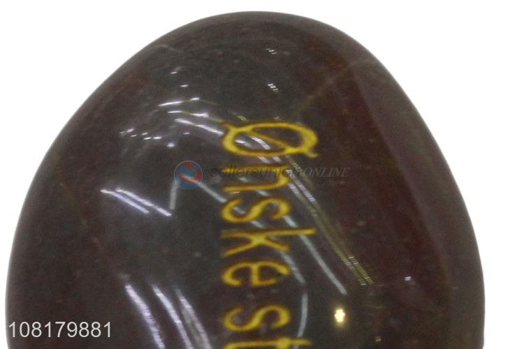 New product natural engraved inspirational word worry stones