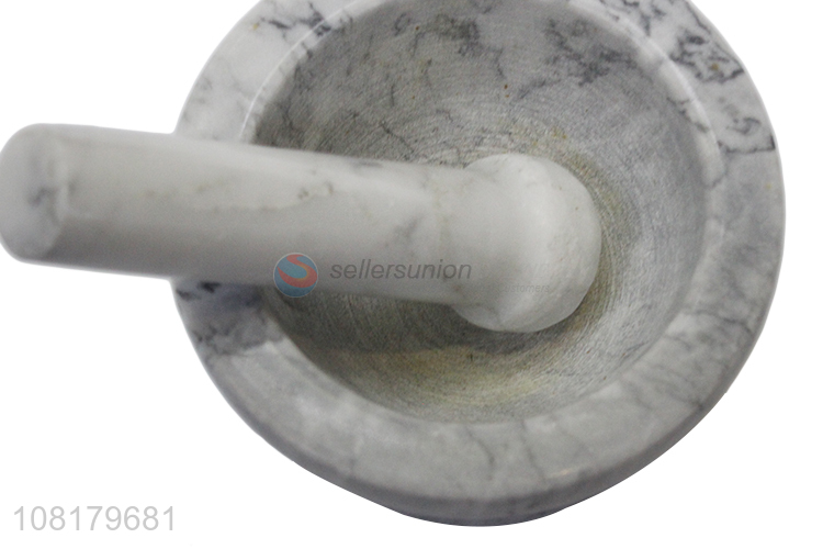 Good quality marble mortar and pestle set for spice herb pill