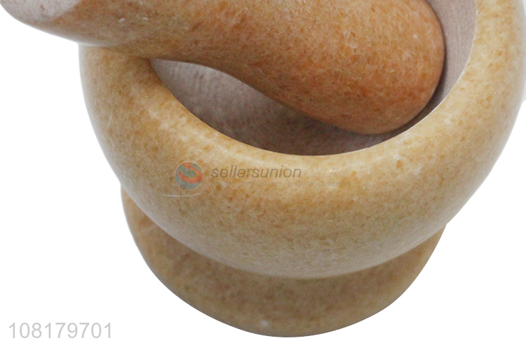 Yiwu market marble stone mortar and pestle set stone grinder