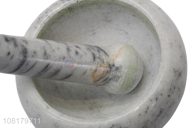 High quality marble mortar and pestle set spice herb grinder