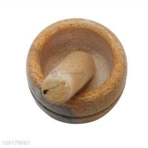 New arrival marble mortar and pestle set spice herb grinder