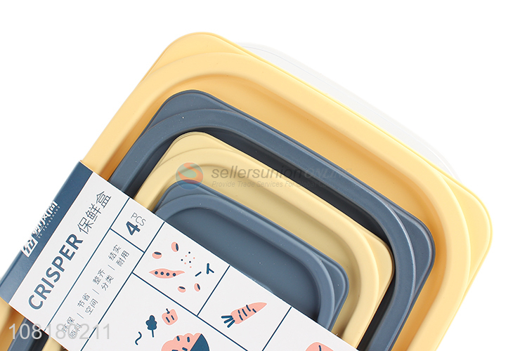 High quality food grade plastic preservation box refrigerator crispers