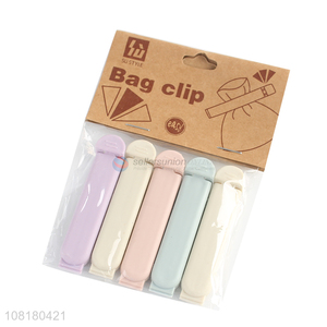 Factory price reusable plastic food storage bag sealing clip set