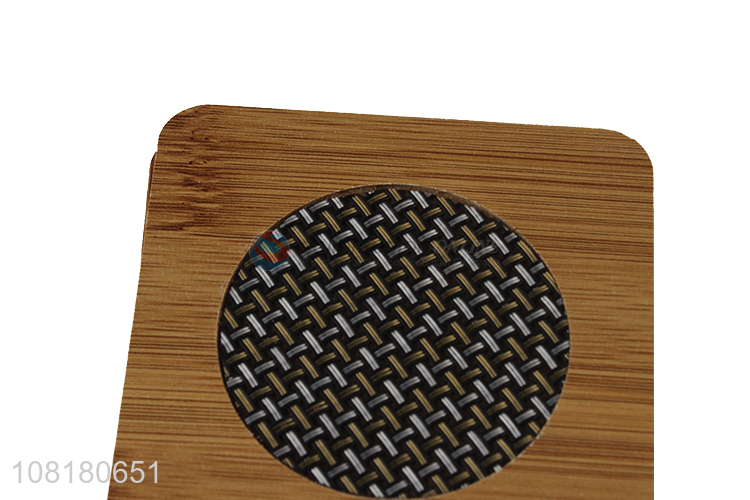 Factory wholesale square bamboo bowl pad heat pad
