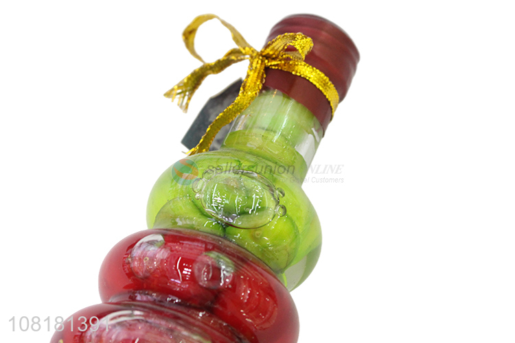 Best selling home décor glass bottle with fake fruit filling