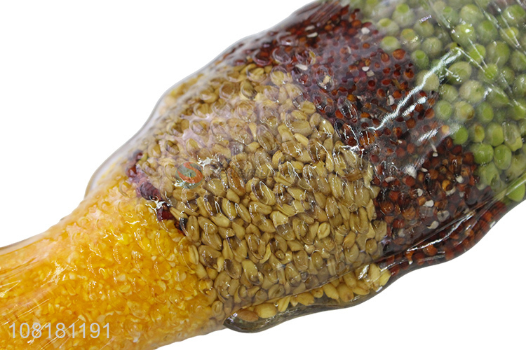 Top selling fish shape glass bottle with simulation food filling