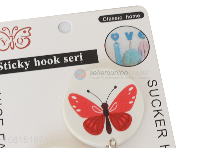 Recent design waterproof oilproof plastic sticky hook wall hanger