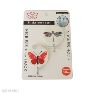 Wholesale bathroom wall hooks plastic sticky hooks for kitchen