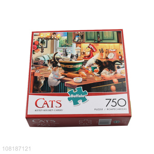 New arrival 750 pieces cats jigsaw puzzles for adults and kids