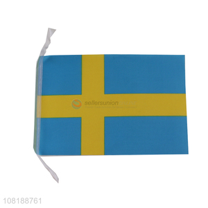 China supplier mini Sweden national country flag hand-held flag car flag