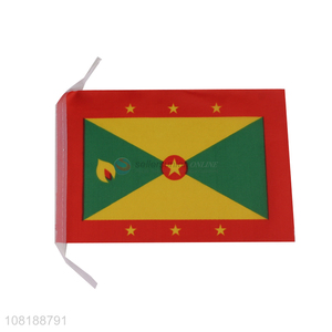 Low price hand-held Grenada national flag mini stick flag for parades