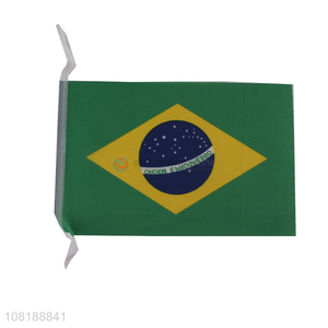 Hot selling decorative hand-held Brazil national country flag on stick
