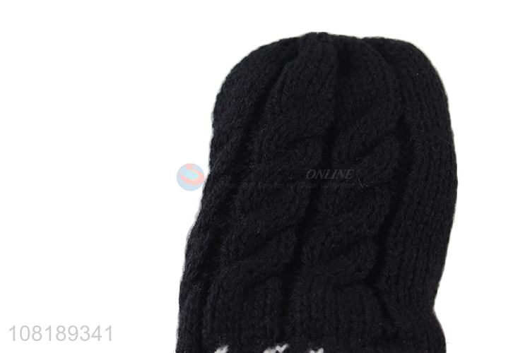 China wholesale windproof plush warm gloves for winter