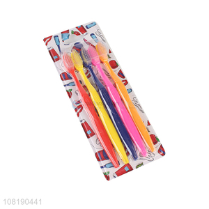 Custom 5 Pieces Soft Nylon Toothbrush Set For Adult