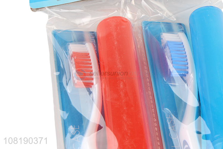 Fashion Adults Toothbrush With Travel Case Set For Sale