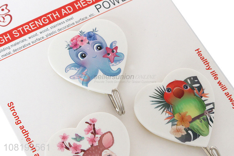 Best Selling Heart Shape Sticky Hook Custom Kitchen Hooks