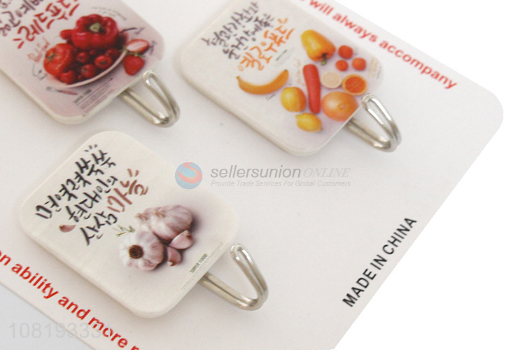 China Factory Wholesale 3 Pieces Sticky Hook Wall Hooks