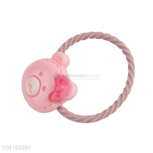 New products pink cartoon bear hair rope for sale