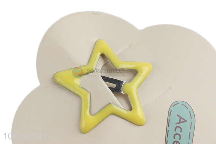 Good price cute pentagram hair clips bangs clips
