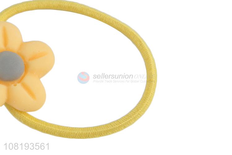 Hot selling yellow cute hair rope for girls