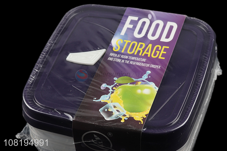 Promotional 3pcs food storage containers set clear snacks storage box