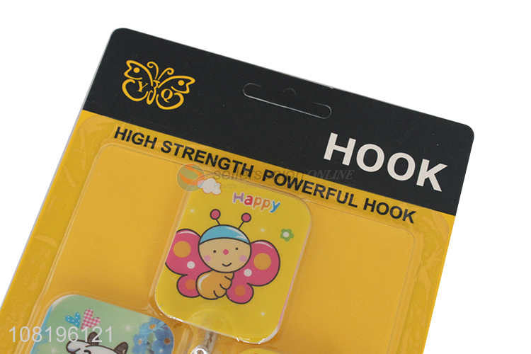 High quality plastic wall hooks printed sticky hooks