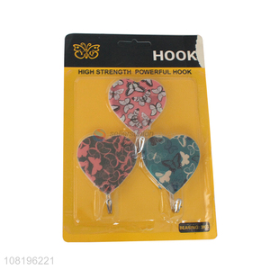 China yiwu plastic <em>love</em> sticky hooks wall hanging hooks