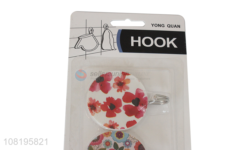 High quality creative printed wall hooks sticky hooks