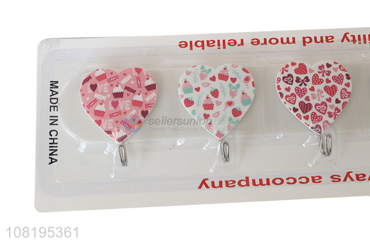 New arrival cute love hanging hooks wall sticky hooks