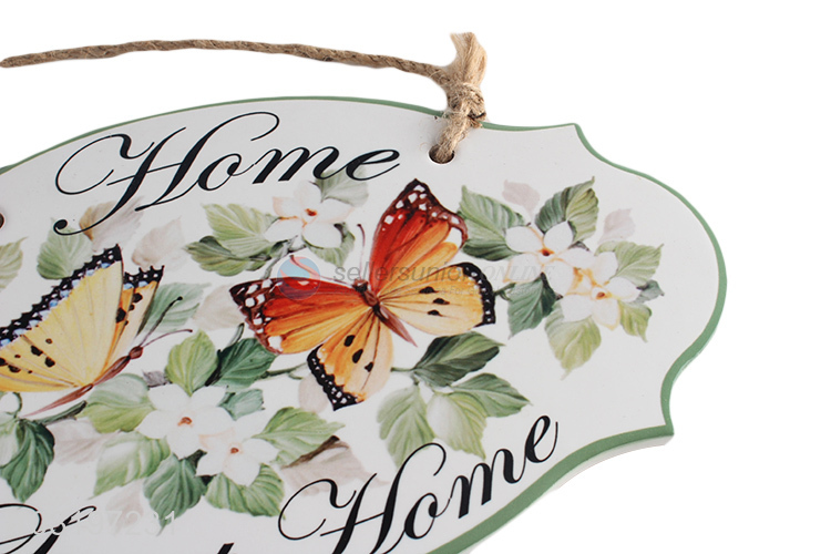 Hot selling home decoration hanging ceramic door sign for front door