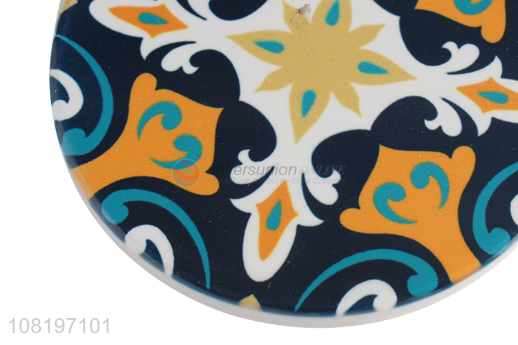Wholesale decorative fancy ceramic cup mat absorbent ceramic coaster
