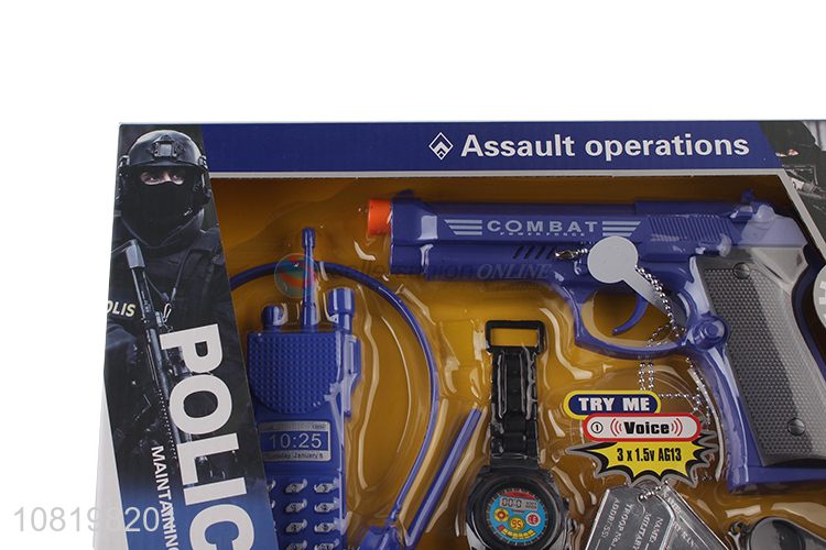 Top selling kids police set toys gun toys with high quality