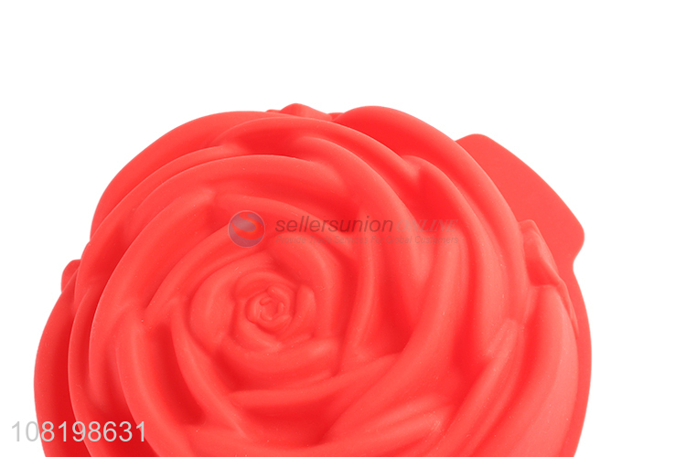 Hot items red rose shape baking tools silicone cake mould