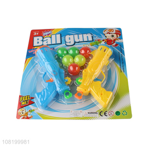 Good quality plastic multicolor ping pong gun toys for shooting games