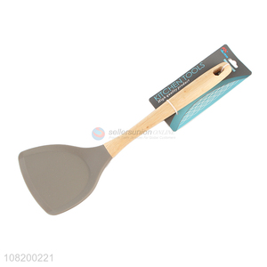 China factory big silicone spatula with long handle