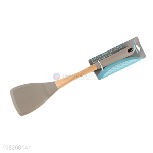 Hot selling silicone spatula with wooden handle