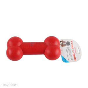 Top selling red bone shape pets chew toys for pet supplies