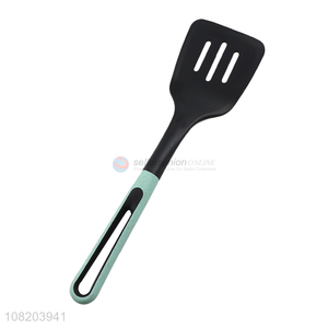 Factory price heat resistant non-stick wheat straw nylon slotted spatula