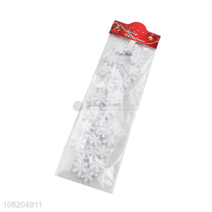 Low price snowflake bead chain garland for Christmas tree decoration