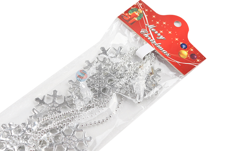 Good quality Christmas tree garland decoration snowflake bead chain