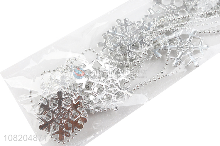 Good quality Christmas tree garland decoration snowflake bead chain