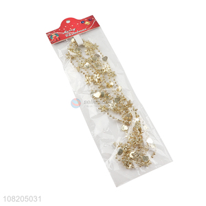 Wholesale gold Christmas bead chain Christmas tree hanging decoration