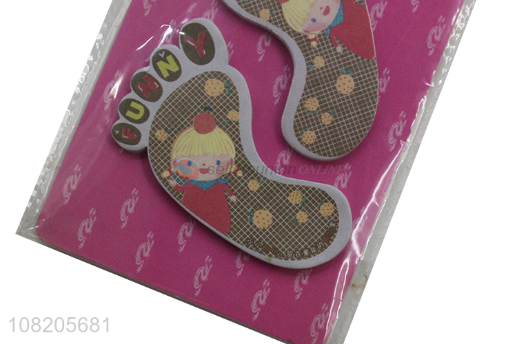 Factory price cute cartoon footprint sticky notes