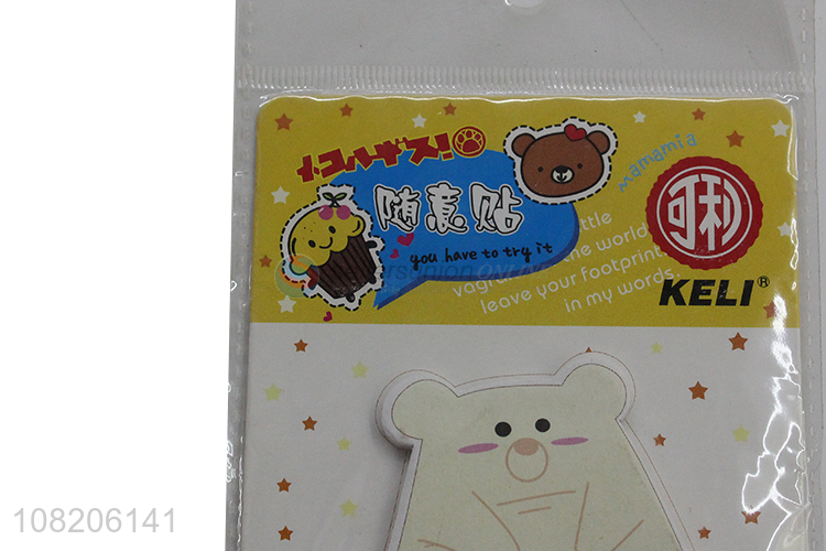Low price paper sticky notes cartoon bear memo pads