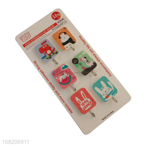 Hot products cartoon pattern household sticky hooks for hanger